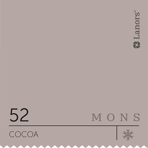 Краска для стен и потолка глубокоматовая моющаяся Lanors Mons Interior в цвете 52 Cocoa / Какао 0,2 л (пробник) (на 2-3