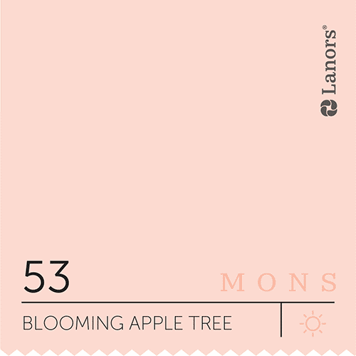 Краска для стен и потолка глубокоматовая моющаяся Lanors Mons Interior в цвете 53 Blooming Apple Tree / Цветущая яблоня