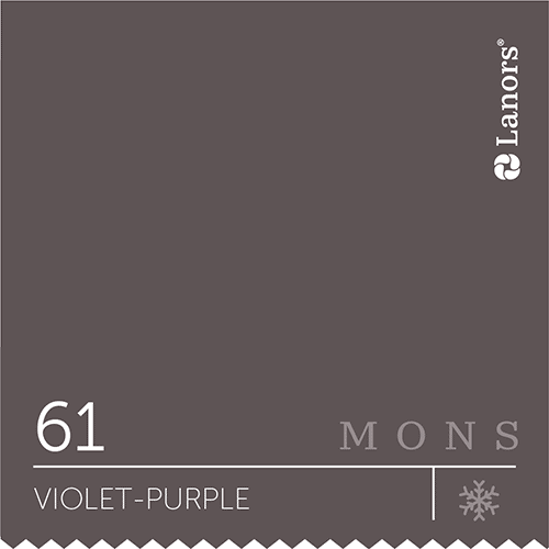 Краска для стен и потолка глубокоматовая моющаяся Lanors Mons Interior в цвете 61 Violet-purple / Фиолетово-пурпурный 1