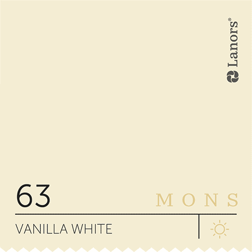 Краска для стен и потолка глубокоматовая моющаяся Lanors Mons Interior в цвете 63 Vanilla White / Ванильный белый 0,2 л