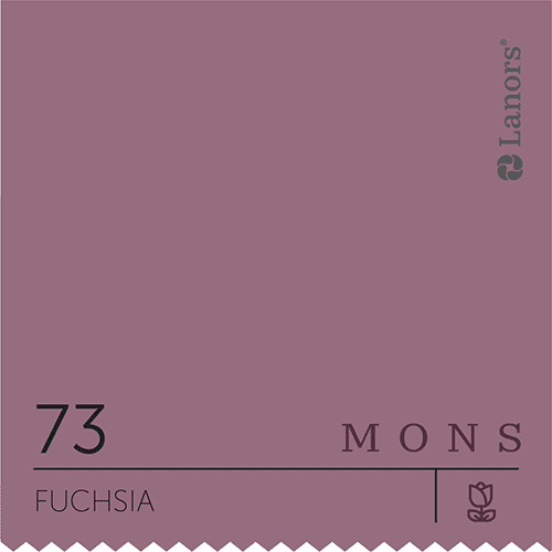 Краска для стен и потолка глубокоматовая моющаяся Lanors Mons Interior в цвете 73 Fuchsia / Фуксия 0,2 л (пробник) (на 2