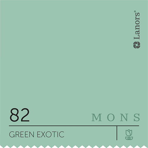 Краска для стен и потолка глубокоматовая моющаяся Lanors Mons Interior в цвете 82 Green Exotic / Зеленая экзотика 0,2 л