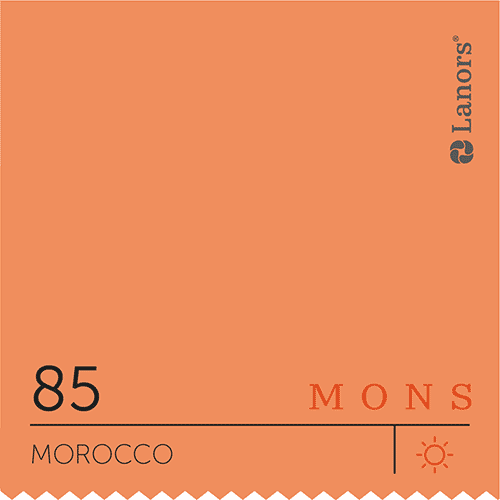 Краска для стен и потолка глубокоматовая моющаяся Lanors Mons Interior в цвете 85 Morocco / Марокко 0,2 л (пробник) (на