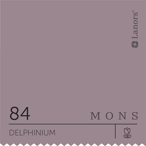 Краска для стен и потолка глубокоматовая моющаяся Lanors Mons Interior в цвете 84 Delphinium / Дельфиниум 4,5 л (на 63-7