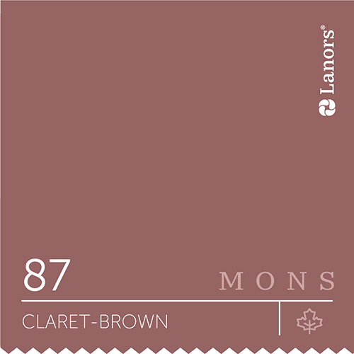 Краска для стен и потолка глубокоматовая моющаяся Lanors Mons Interior в цвете 87 Claret-brown / Бордово-коричневый 0,2