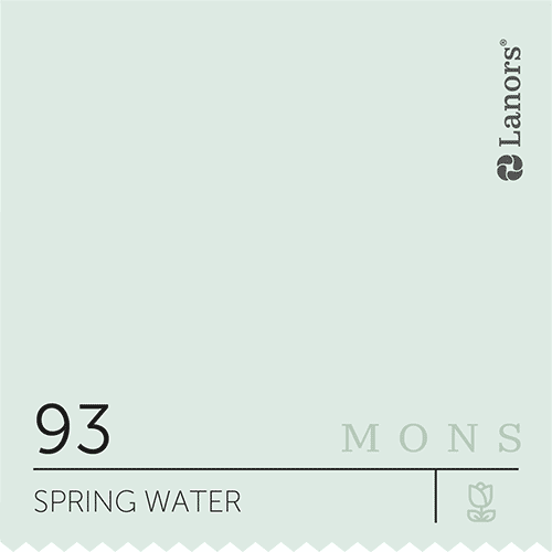 Краска для стен и потолка глубокоматовая моющаяся Lanors Mons Interior в цвете 93 Spring Water / Родниковая вода 4,5 л (