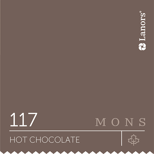 Краска для стен и потолка глубокоматовая моющаяся Lanors Mons Interior в цвете 117 Hot Chocolate / Горячий шоколад 0,2 л