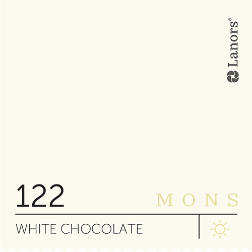 Краска для стен и потолка глубокоматовая моющаяся Lanors Mons Interior в цвете 122 White Chocolate / Белый шоколад 4,5 л