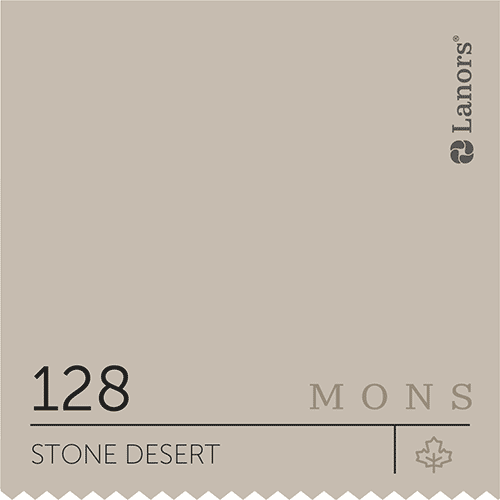 Краска для стен и потолка глубокоматовая моющаяся Lanors Mons Interior в цвете 128 Stone Desert / Каменная пустыня 4,5 л