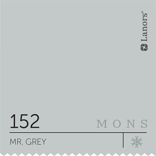 Краска для стен и потолка глубокоматовая моющаяся Lanors Mons Interior в цвете 152 Mr. Grey / Мистер Грей 0,2 л (пробник
