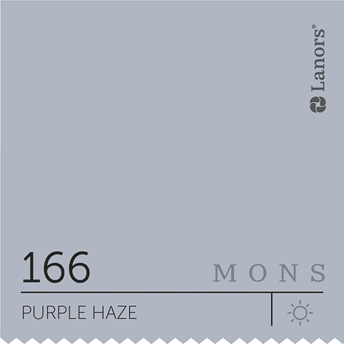 Краска для стен и потолка глубокоматовая моющаяся Lanors Mons Interior в цвете 166 Purple Haze / Сиреневый туман 0,2 л (