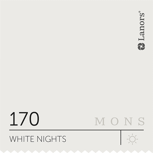 Краска для стен и потолка глубокоматовая моющаяся Lanors Mons Interior в цвете 170 White Nights / Белые ночи 4,5 л (на 6