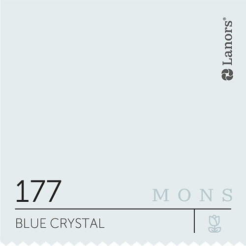 Краска для стен и потолка глубокоматовая моющаяся Lanors Mons Interior в цвете 177 Blue Crystal / Голубой кристалл 0,2 л