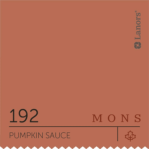 Краска для стен и потолка глубокоматовая моющаяся Lanors Mons Interior в цвете 192 Pumpkin Sauce / Тыквенный соус 0,2 л