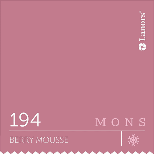 Краска для стен и потолка глубокоматовая моющаяся Lanors Mons Interior в цвете 194 Berry Mousse / Ягодный мусс 4,5 л (на