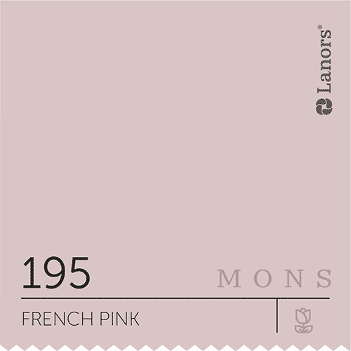 Краска для стен и потолка глубокоматовая моющаяся Lanors Mons Interior в цвете 195 French Pink / Французский розовый 2,5
