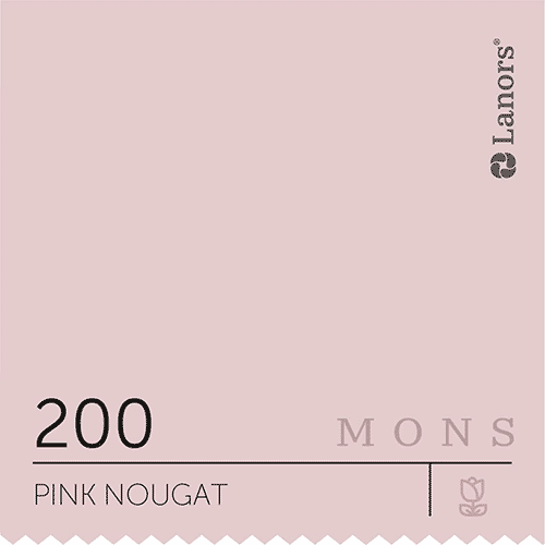 Краска для стен и потолка глубокоматовая моющаяся Lanors Mons Interior в цвете 200 Pink Nougat / Розовая нуга 4,5 л (на