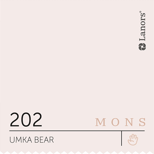 Краска для стен и потолка глубокоматовая моющаяся Lanors Mons Interior в цвете 202 Umka Bear / Медвежонок Умка 0,2 л (пр