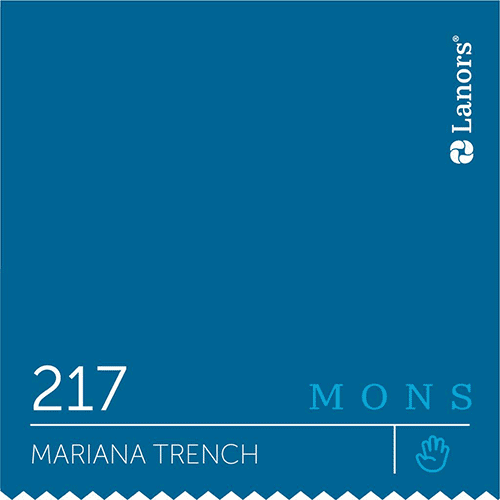 Краска для стен и потолка глубокоматовая моющаяся Lanors Mons Interior в цвете 217 Mariana Trench / Марианская впадина 0