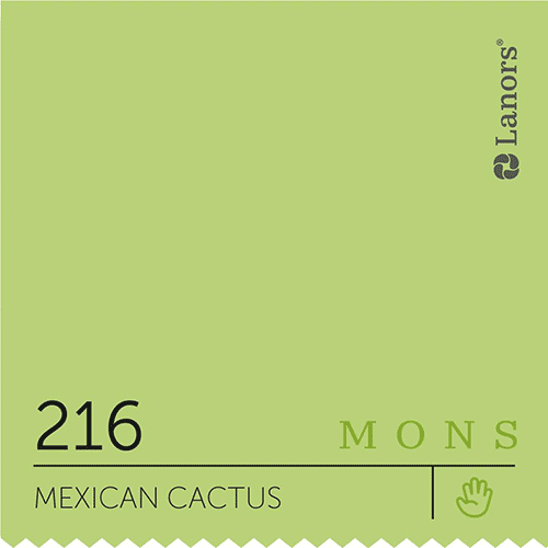 Краска для стен и потолка глубокоматовая моющаяся Lanors Mons Interior в цвете 216 Mexican Cactus / Мексиканский кактус