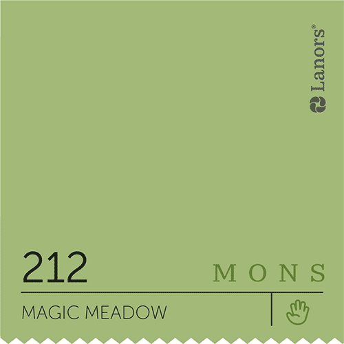 Краска для стен и потолка глубокоматовая моющаяся Lanors Mons Interior в цвете 212 Magic Meadow / Волшебный луг 0,2 л (п