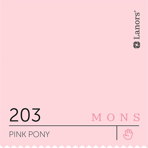 Краска для стен и потолка глубокоматовая моющаяся Lanors Mons Interior в цвете 203 Pink Pony / Розовый пони 0,2 л (пробн