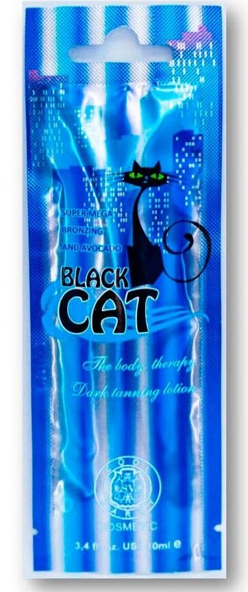 Крем SV-Tan Black cat (10 мл) быстрый насыщенный темный загар, экстракт авокадо и витамин Е