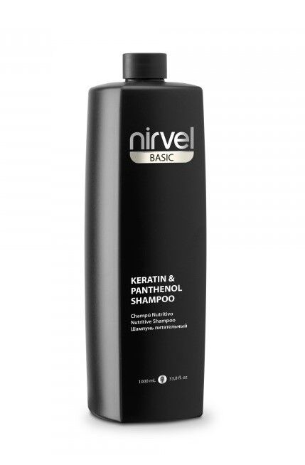 Шампунь NIRVEL KERATIN PANTHENOL/ питательный с кератином для сухих и поврежденных волос 1 л