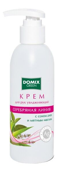 Крем для рук DOMIX / Крем для рук увлажняющий с соком алоэ и мятным маслом 200 мл