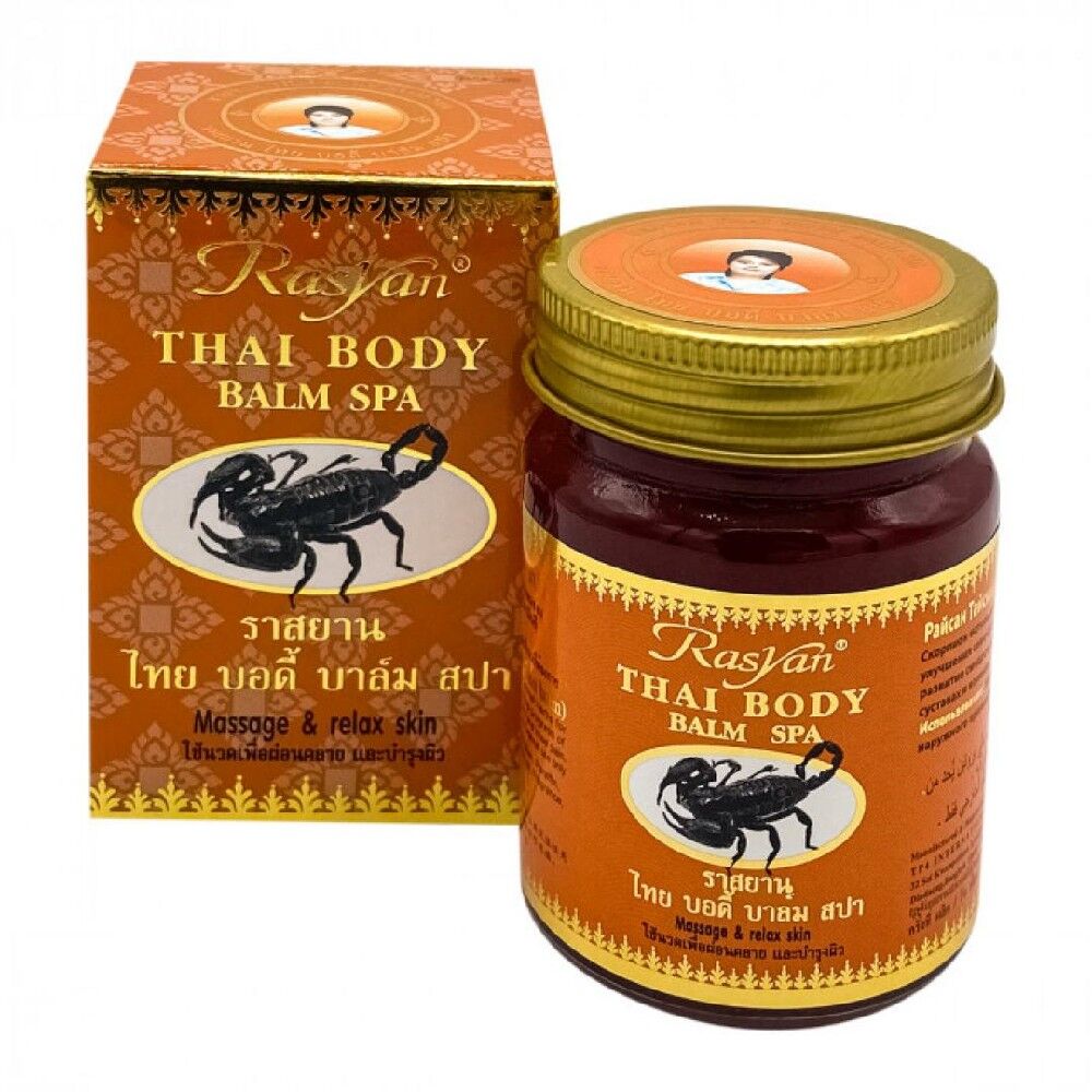Бальзам Тайский Rasyan для массажа с ядом Скорпиона, 50 гр