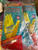 Перчатки Двойной цвет резиновые Биколор с ХБ напылением 85 гр вес пары хозяйственные латексные #8