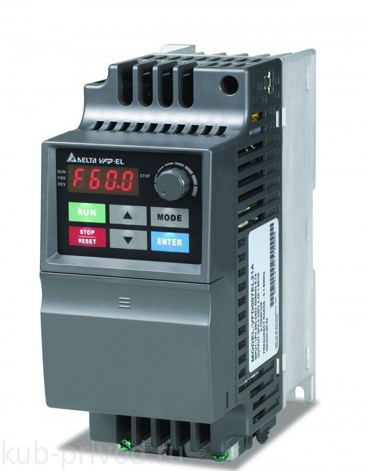 Преобразователь частоты VFD002EL21 A 0.2 кВт 220 В Delta