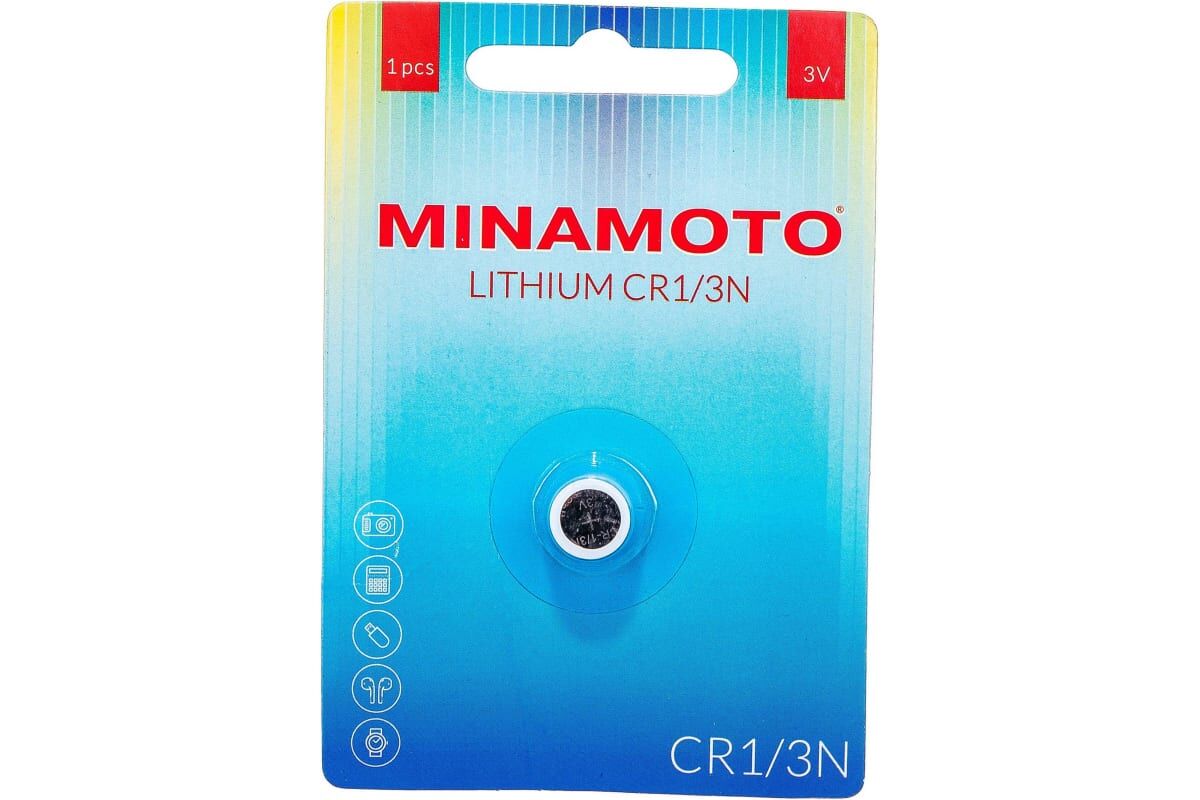 Элемент питания CR 1/3N Minamoto Lithium (для фотоаппаратов, прицелов и т.п.) 3