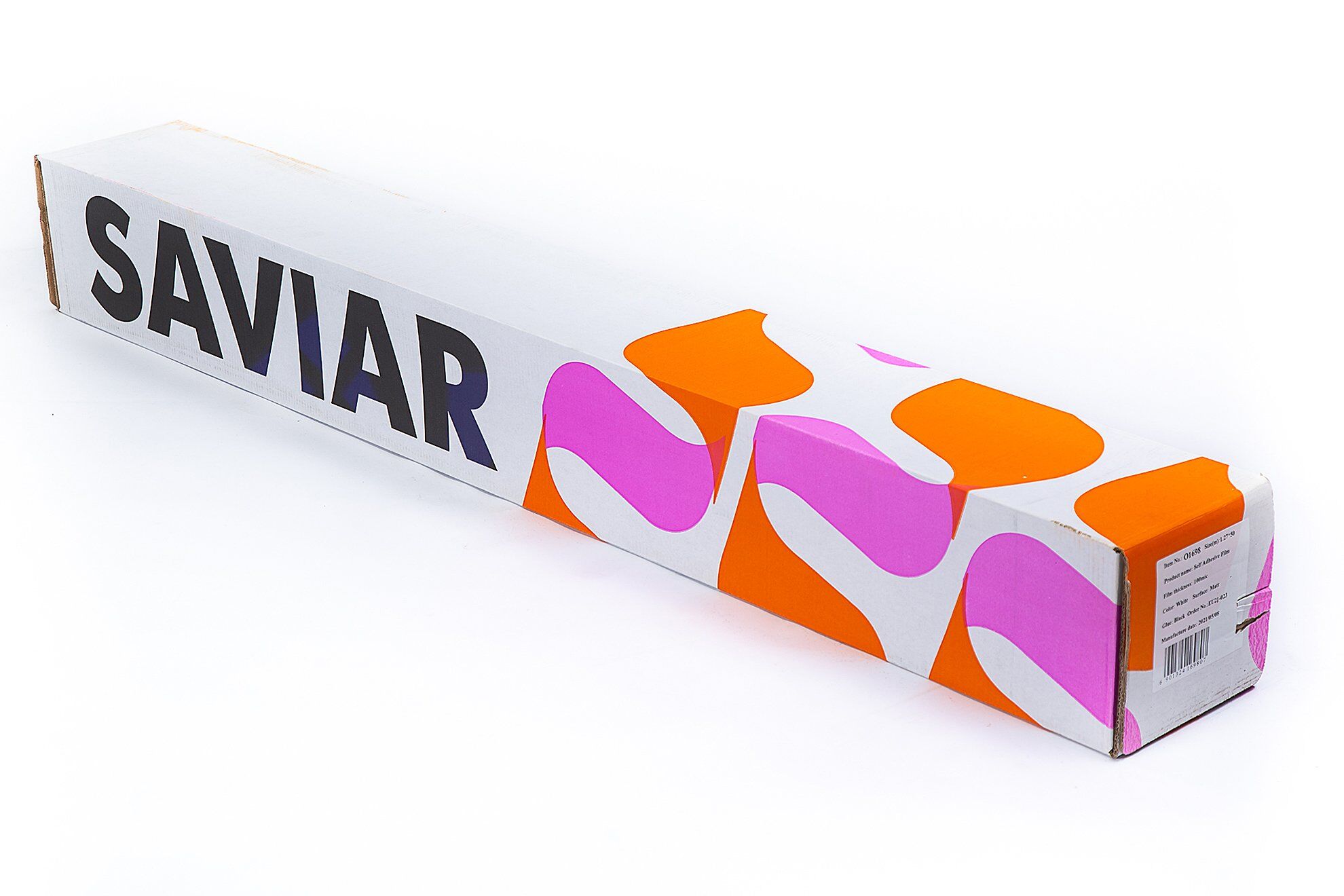 Пленка для печати Saviar белая 80 мк 1,27*50 м, глянцевая, черный клей