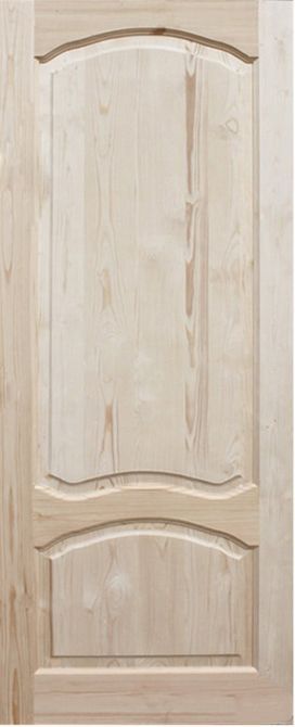 Дверь деревянная массив хвои ДГ 21-10 2070х670х80мм / Дверное полотно с кор