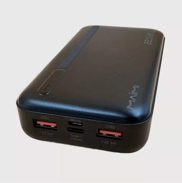 Портативный аккумулятор 20000mAh 22,5 Вт PD20W QC3.0, черный "Maimi" Mi36 2