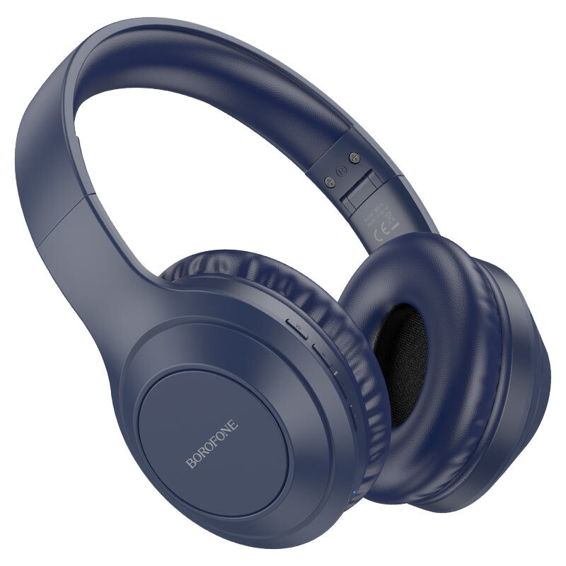 Наушники беспроводные с микрофоном Bluetooth 5.0, BO20 синий "Borofone" 1