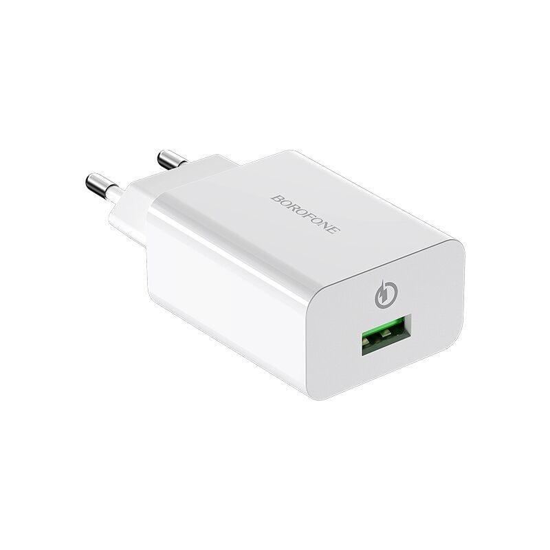 Адаптер постоянного тока BoroFone BA21A, 1гн.USB QC3.0, белый 4