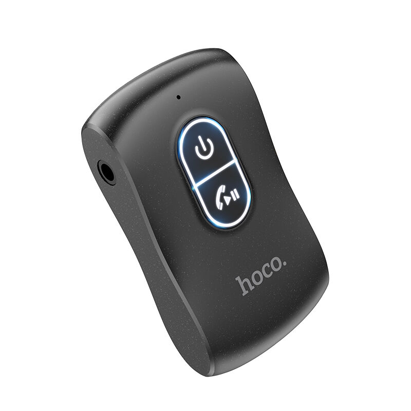 Автомобильный беспроводной Aux адаптер Hoco E73 Pro (AUX, Bluetooth 5.0), серый 5