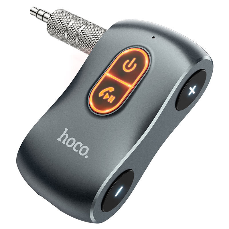 Автомобильный беспроводной Aux адаптер Hoco E73 (AUX, Bluetooth 5.0), серый 5