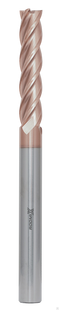 Твердосплавная концевая фреза с плоским торцом монолитная 2 зуба с покрытием TiSiN Ø 2х5х50 мм #1