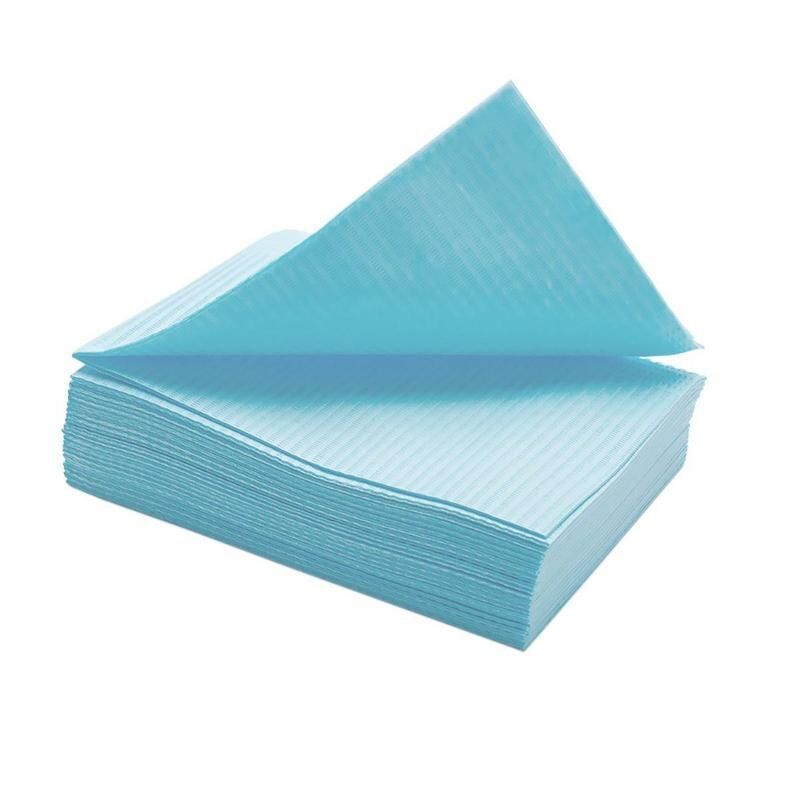 Салфетка одноразовая нестерильная в сложении 45x33 см (голубая, 500 штук в упаковке) NoName