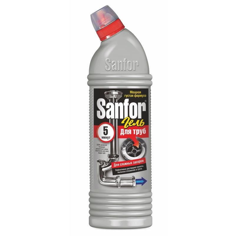 Средство для прочистки труб Sanfor гель 1000 г Санфор