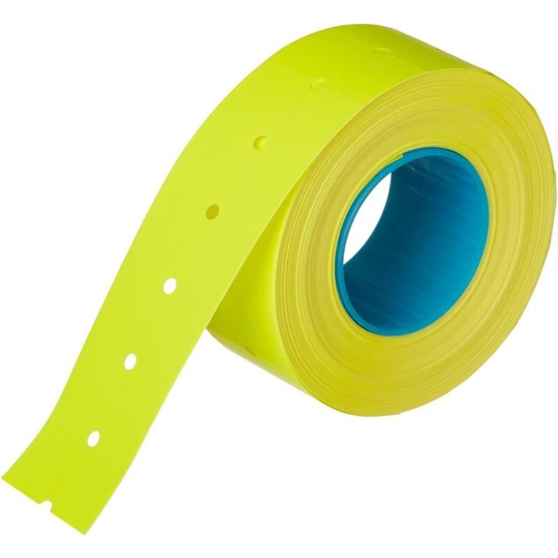 Этикет-лента прямоугольная желтая 21.5х12 мм стандарт (10 рулонов по 1000 этикеток) NoName