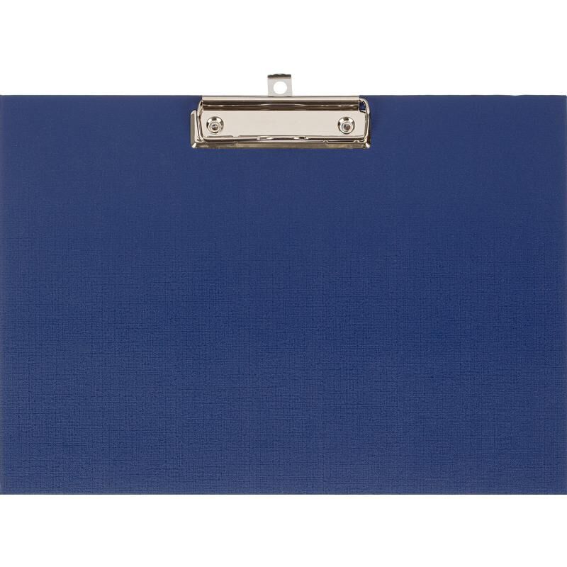 Папка-планшет с зажимом Attache A4 синяя горизонтальная