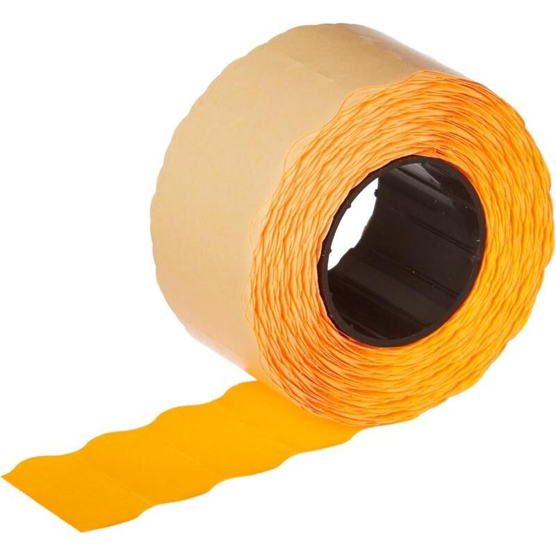 Этикет-лента волна оранжевая 26х12 мм (10 рулонов по 800 этикеток) NoName