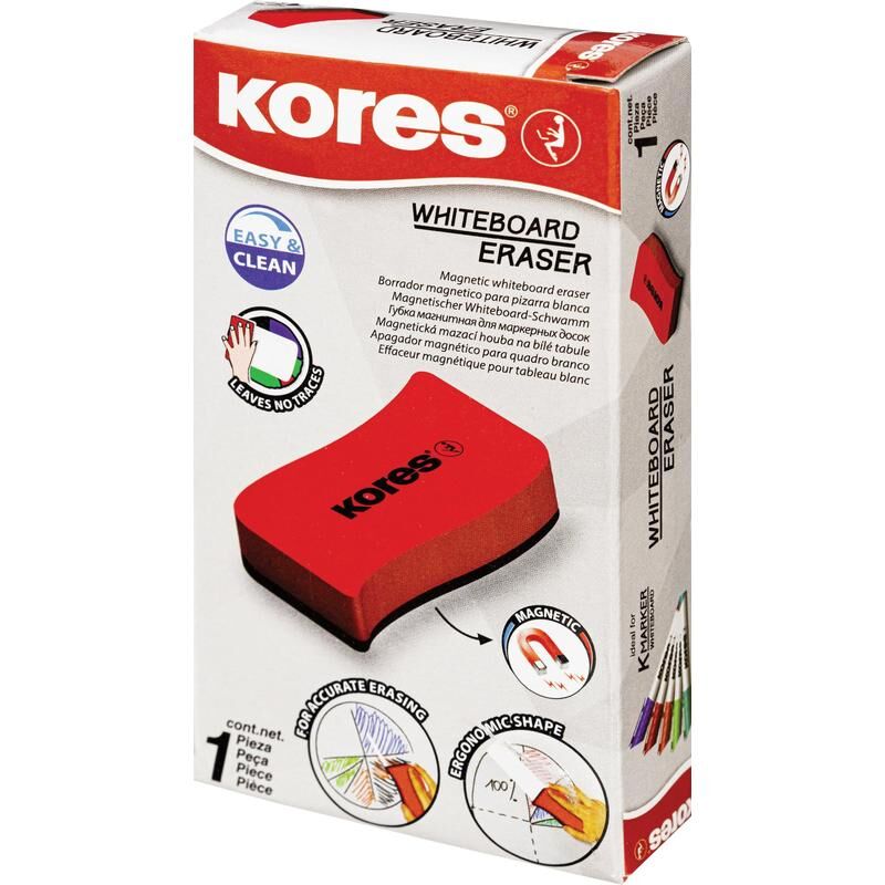 Губка-стиратель для маркерных досок магнитная Magnetic Whiteboard Eraser (110x55x20 мм) Kores