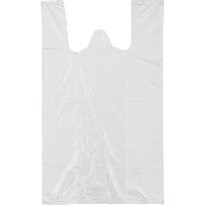 Пакет-майка ПНД 10 мкм белый (24+12х44 см, 85 штук в упаковке) NoName