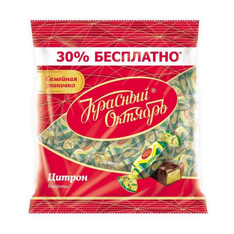 Конфеты шоколадные Красный Октябрь Цитрон 350 г Красный октябрь