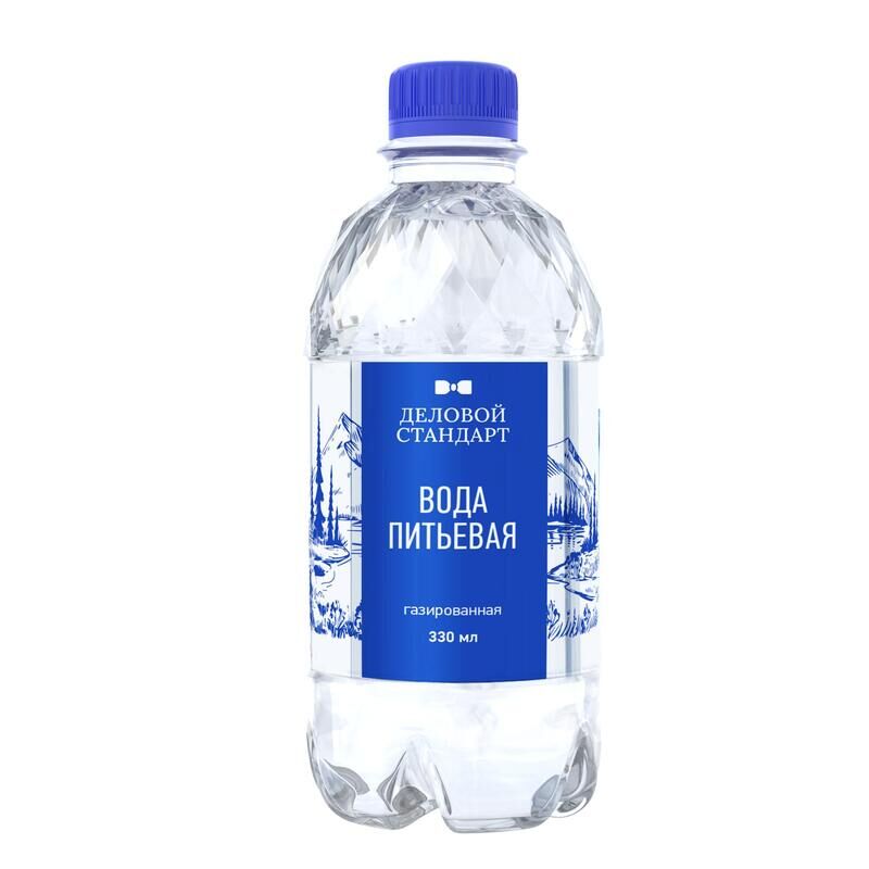 Вода питьевая Деловой Стандарт газированная 0.33 л (12 штук в упаковке) Деловой стандарт
